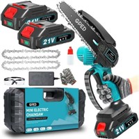 Mini Chainsaw  6-Inch Cordless  2 Units With Batte