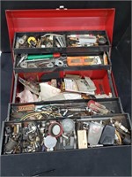 Metal Box with A Lot of Miscellaneous Items
