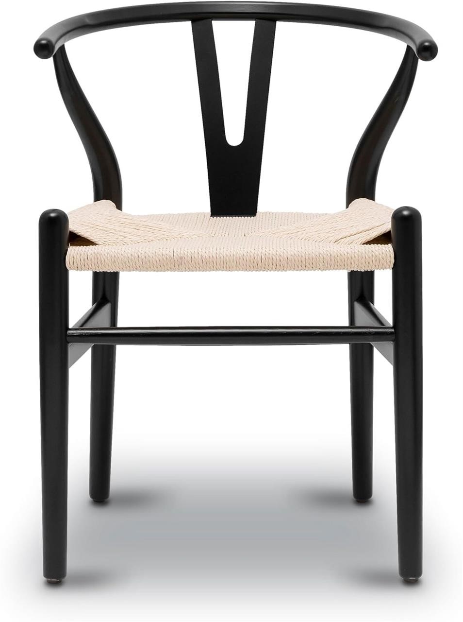 POLY & BARK Weave Chair  Black  Single