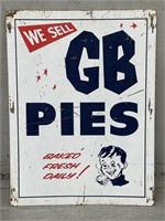 WE SELL GB PIES Double Sided Screen Print Sign