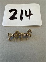 Vintage Horse Pin/Pendant 3 grams 14K