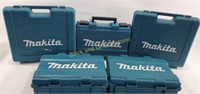 (5) Empty Makita Tool Boxes