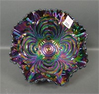 Imperial Electric Purple Scroll Embossed Bowl