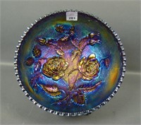 Imperial Electric Purple Open Rose Round Bowl