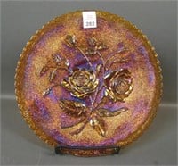 Imperial Amber Open Rose 9" Plate
