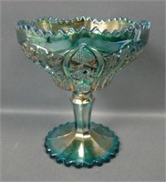 Imperial Teal Octagon Compote