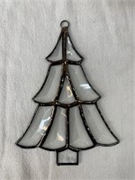 Beveled glass Christmas tree ornament