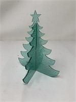 Green glass Christmas tree