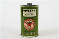 TEXACO 574 OIL 1/4 U.S. GALLON CAN
