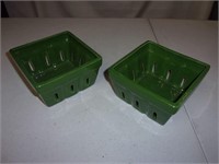 Green Ceramic Baskets - NEW