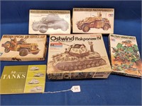 (5) German Military Scale Models & A Tank Book