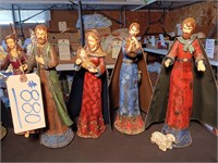 12" Hand Painted Nativity Set.
