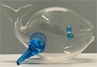 Art Glass Fish Vase attb Blenko