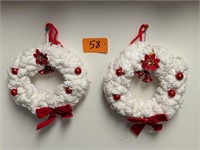 Vintage Crocheted Christmas Wreaths