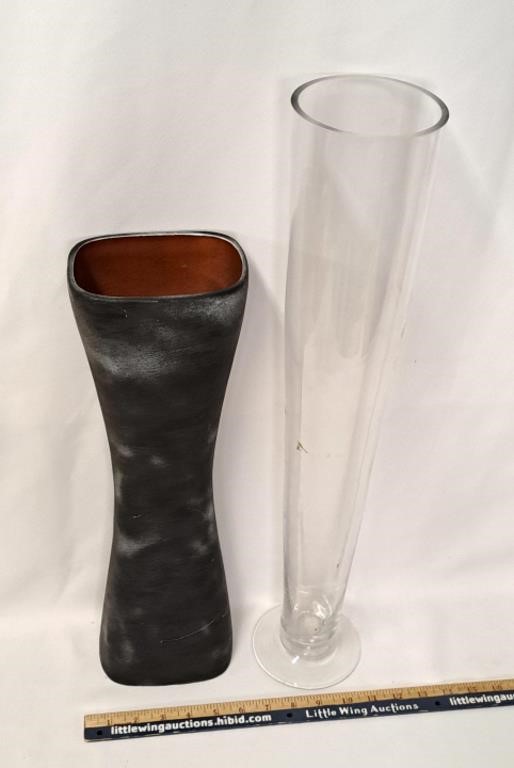 Tall Vases Lot-Glass/Ceramic