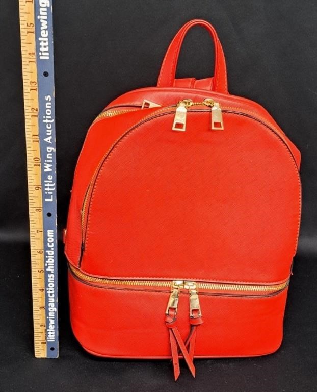 Red Backpack Purse