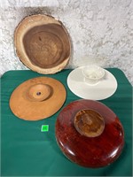 Cake Stand,Wood Platter &Bowl,Lazy Susan