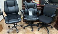L - LOT OF 3 HOME OFFICE DESK CHAIRS (025)
