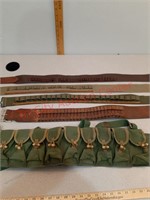 Lot of various hunting ammo storage belts