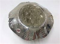 Silver-plate Flower Pot With Frog Insert