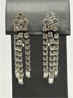 1940's Fine High Quality Rhinestone Earrings