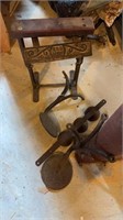 Mat pair of antique starring Boston buggy steps,