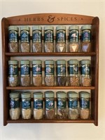 Spice Rack with Matching Spice Bottles