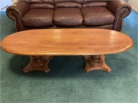 Light Wood Coffee Table is 65 w , 17 d x 25.5 t