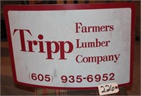 metal sign Tripp Farmers Lumber Company