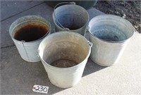 (4) metal buckets
