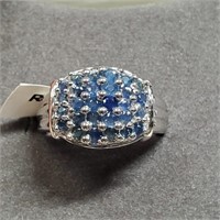 $400 Silver Blue Sapphire(1.1ct) Ring