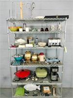 Large Lot Kitchenware - Rack Not Included