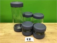 Anchor Hocking Secure Lock Class Jars lot of 5