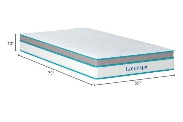 Linenspa 8 In Hybrid Mattress - Medium Firm- Twin