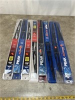 Assortment of car wiper blades, various sizes