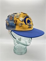 Vintage Los Angeles Rams Hat with Collector’s Pins