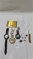 Watches tie pins and more