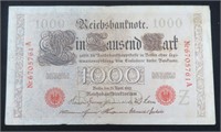 1000 Marks German Reich Banknote 1910 Currency
