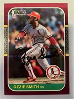 Cardinals Ozzie Smith Signed Card with COA