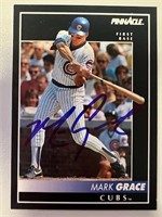 Cubs Mark Grace Signed Card with COA