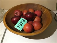 Wooden Bowl w/ Fruit