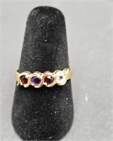 Petite 4 Stone Mother's Ring 10K gold