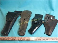 4pc Leather Belt Holsters