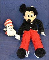 Mickey Mouse & CAt In The Hat Hand Puppets