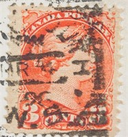 Canada 1896 Three Cents Stamp with Envelope