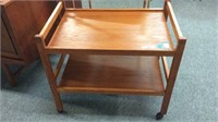 MID CENTURY TWO TIERED TEA TROLLEY