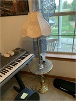 Brass-Based Floor Lamp & Dresser Lamp