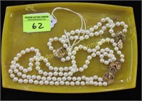 VINTAGE PEARL JEWELRY WITH 14K CLASPS