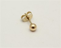 14kt gold single stud earring