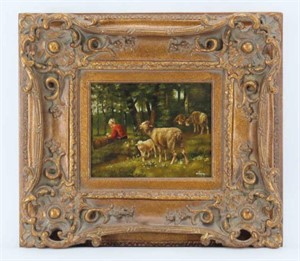 Original Painting - Sheep and Tendant